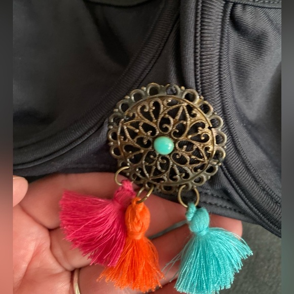 Lybethras Swimwear Khulai Bikini Top XL Black  NWT - Picture 3 of 5